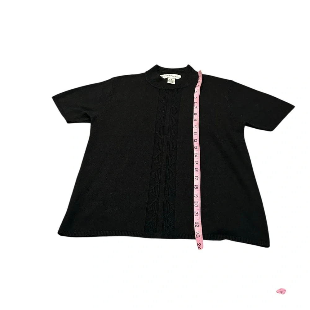 NORTON MCNAUGHTON short sleeve acrylic sweater